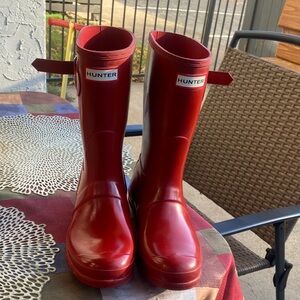 Hunter Bold Red Waterproof Boots